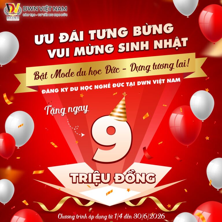 DWN Việt Nam - Trung Tâm Đào Tạo & Tư Vấn Du Học Nghề Đức sinh nhat dwn